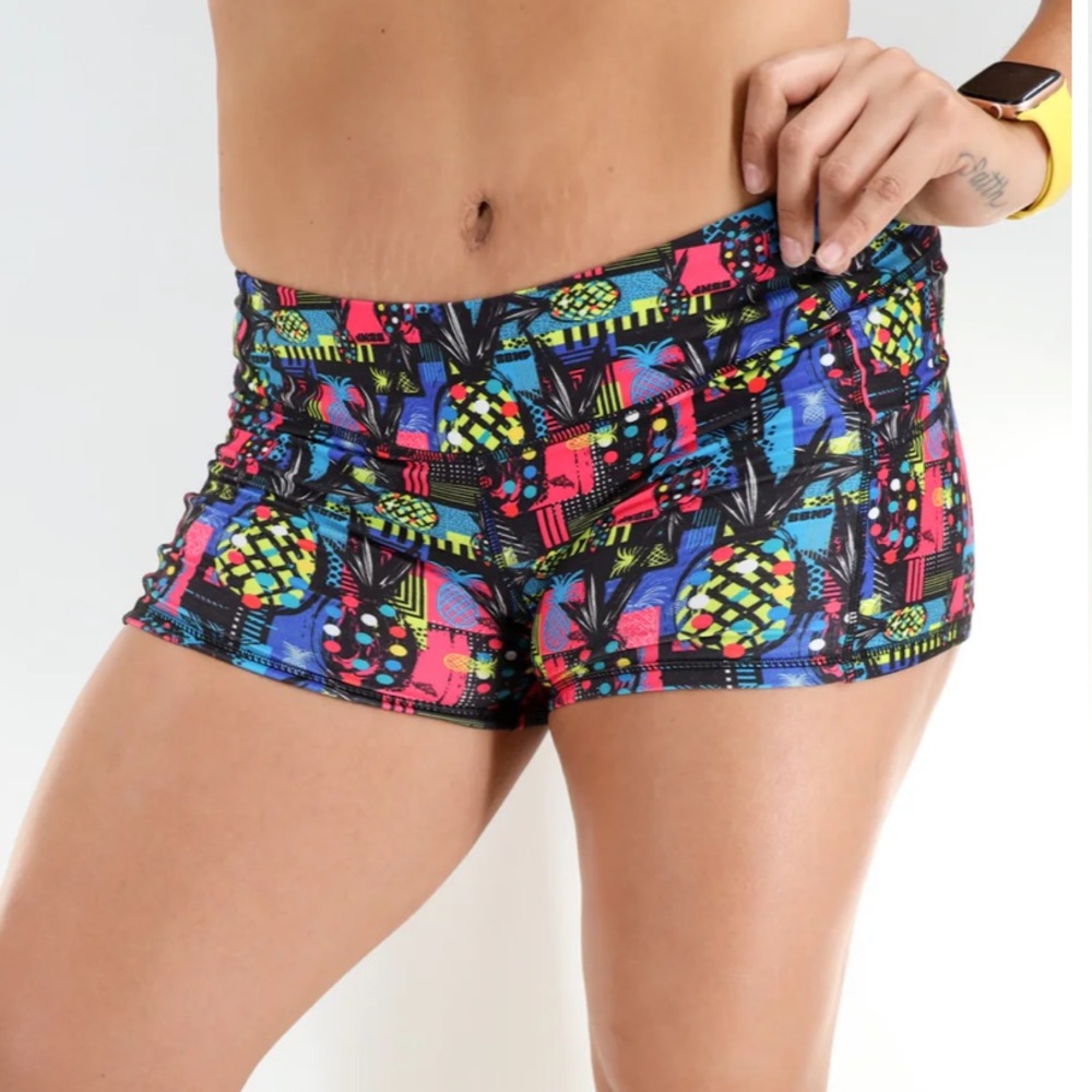 Barbells and Pizza Mid-Rise Trixie Shorts Size XL